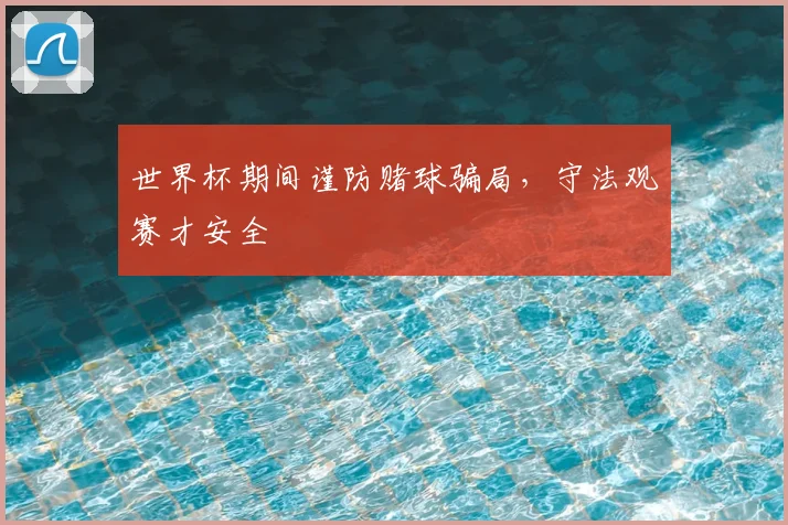 世界杯期间谨防赌球骗局,守法观赛才安全